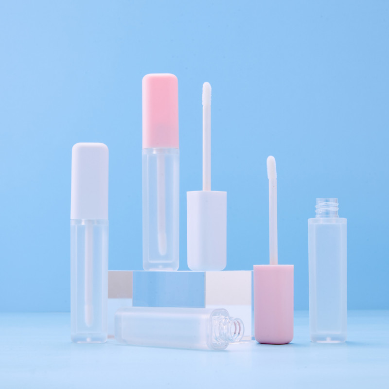 Square matte lip glaze lip gloss tube Rubber paint pink white lip glaze lipstick tube empty bottle capacity 6ml makeup empty bottle
