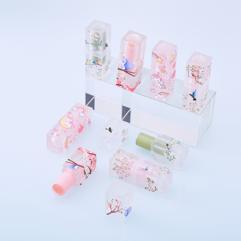 DIY homemade lipstick lipstick tube matte transparent 3D unicorn lipstick tube homemade lipstick shell packaging material