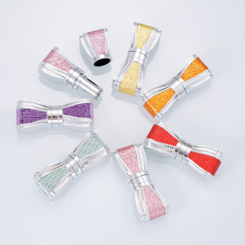 New variety of glitter leather lipstick tubes bow lipstick tubes empty tubes lipstick packaging materials lipstick shells