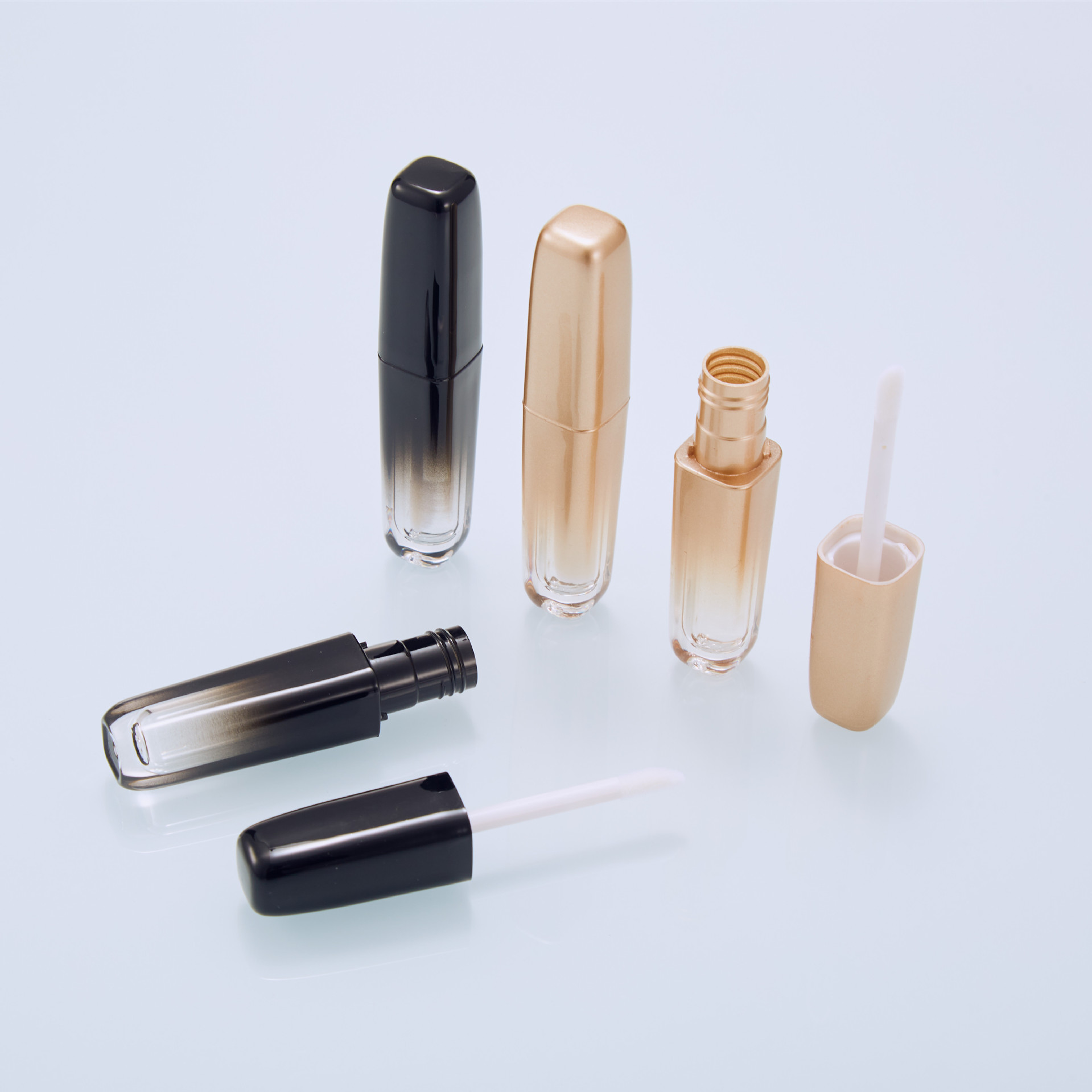 DIY gradient lip glaze empty bottle lipstick empty tube injection transparent gradient lip gloss tube cosmetics tube supply wholesale