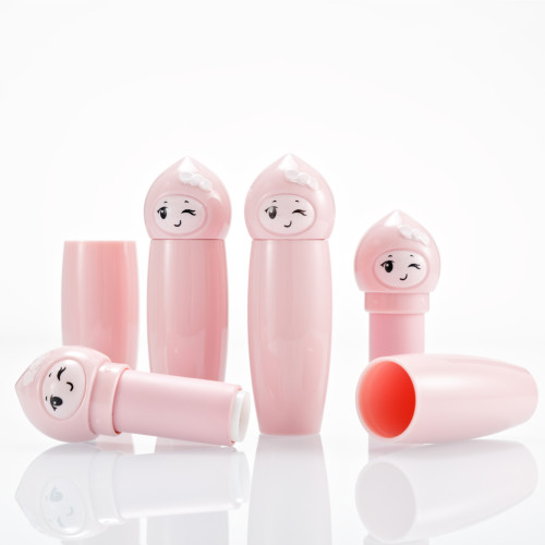 DIY homemade lipstick tube empty tube lipstick tube pink cute cartoon cute baby homemade lipstick shell packaging material