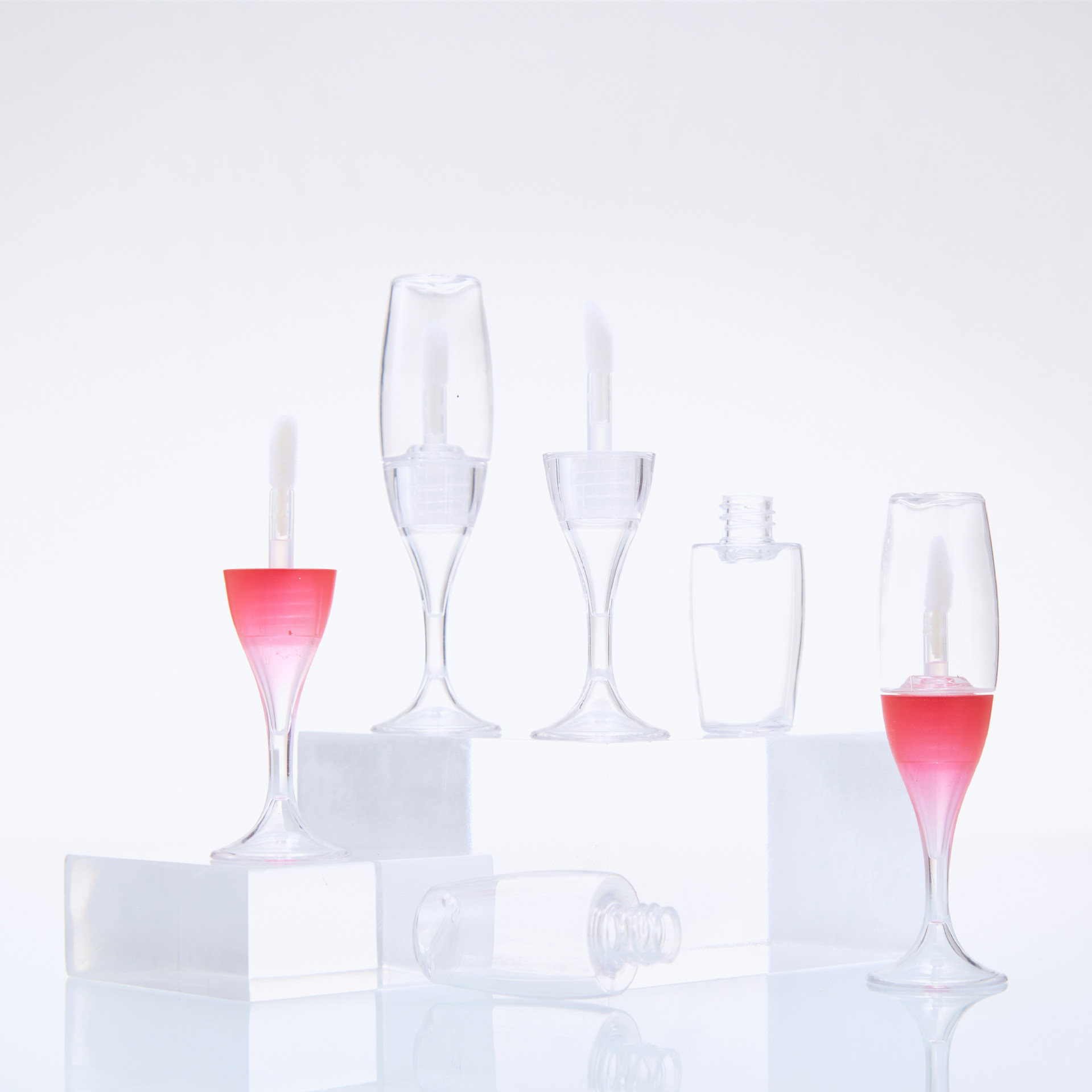 Mini wine glass lip gloss lip glaze lip gloss empty tube wine glass lipstick cross-border hot-selling cosmetics packaging materials