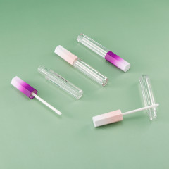 Hexagonal gradient lip gloss empty tube capacity 5ml transparent hexagonal lip glaze sub-bottle lipstick tube makeup packaging material