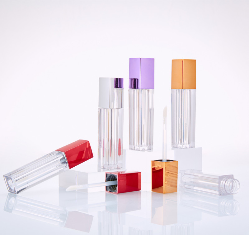 Square lip glaze tube lip gloss tube transparent bottom lipstick tube lip glaze tube empty tube lip gloss sub-bottle wholesale custom pattern