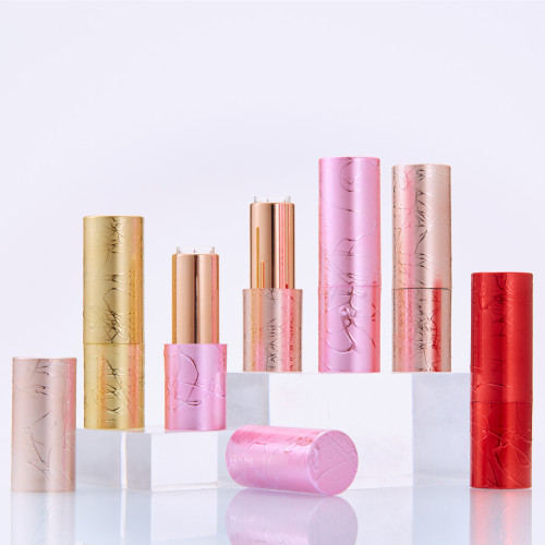 DIY homemade lipstick tube empty tube elegant exquisite lines brushed round magnetic buckle lipstick shell diameter 12.1mm