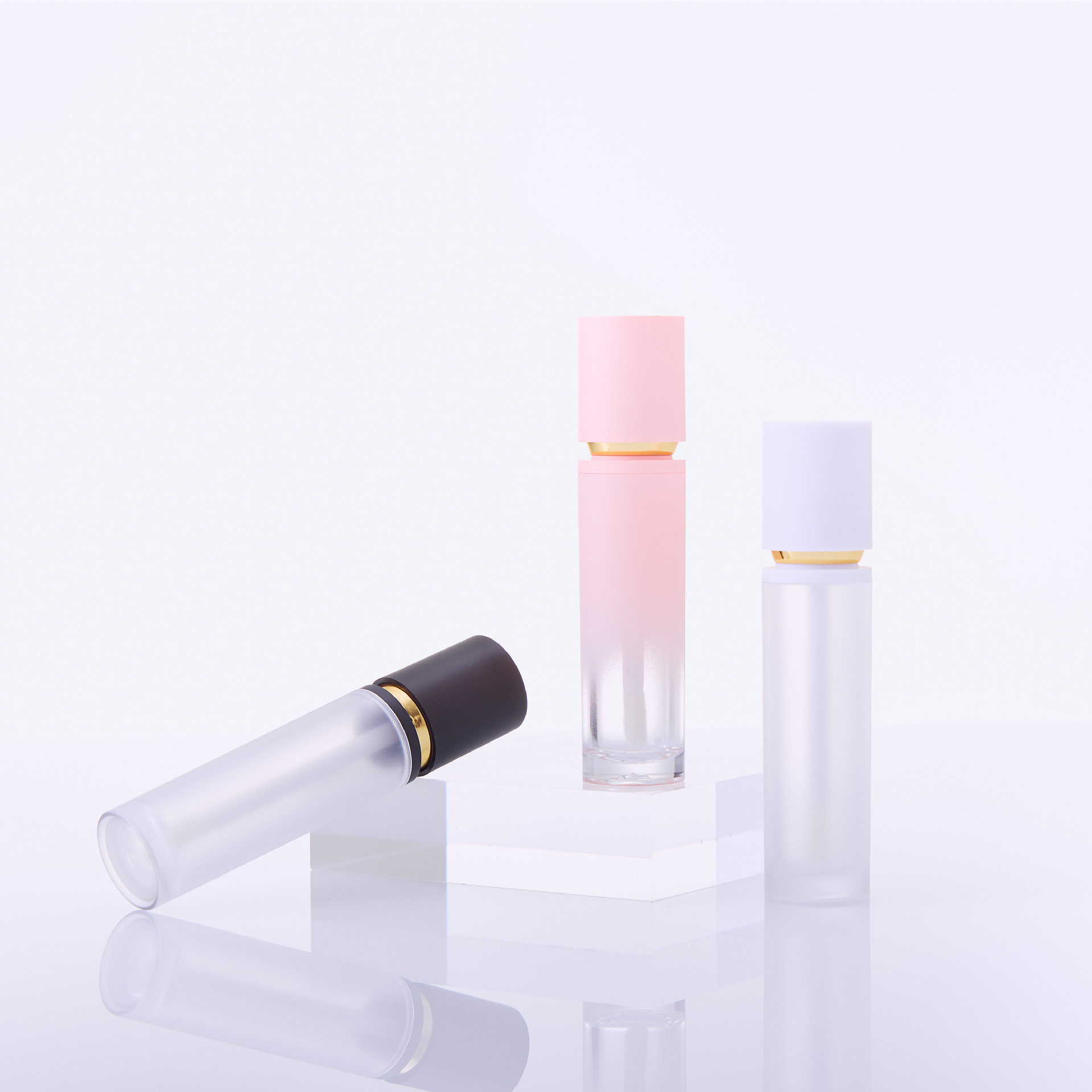 Round gradient lip gloss tube wholesale lip glaze empty tube lip gloss eyeliner mascara tube packaging material capacity 8ml