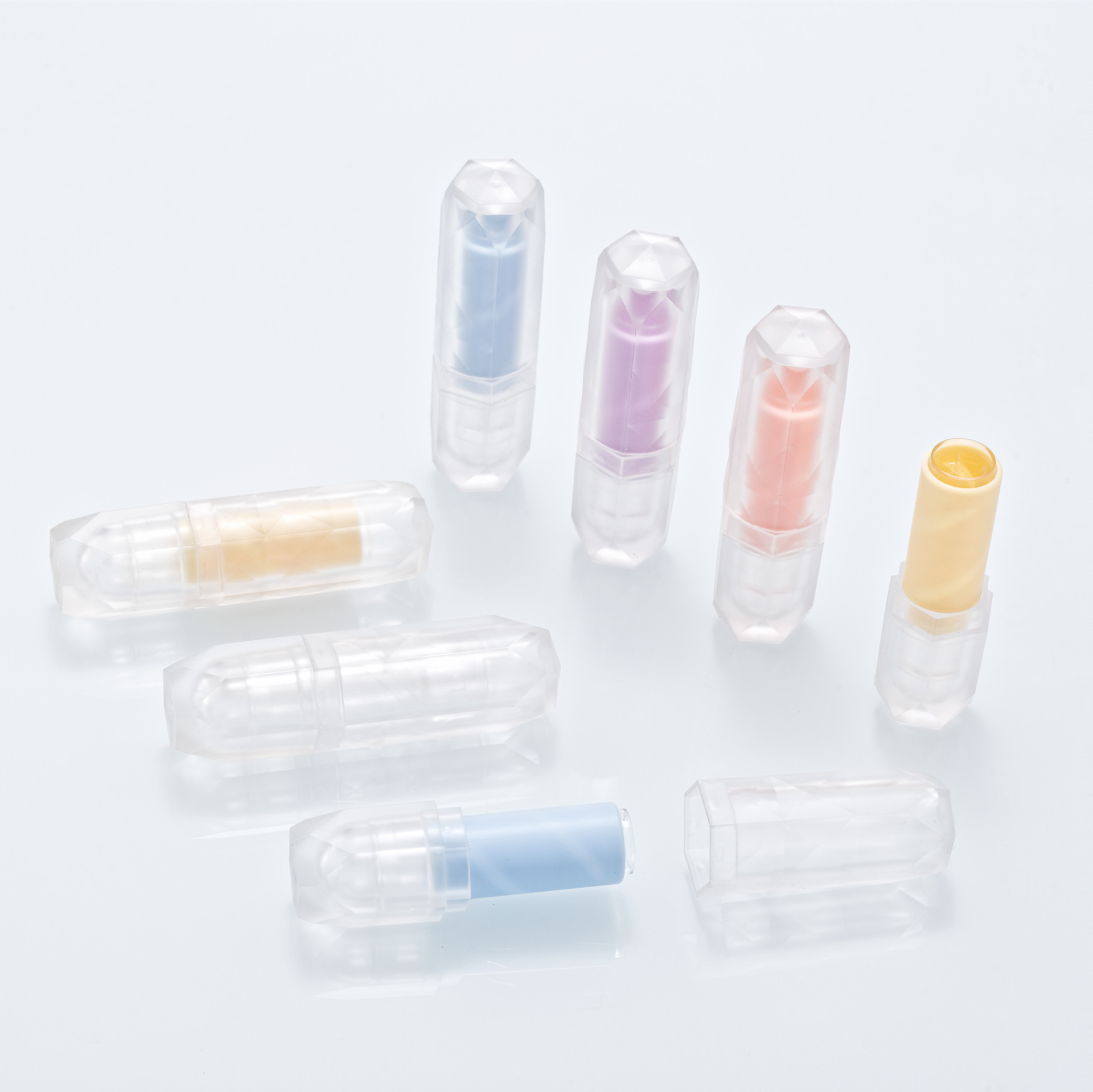 Lipstick tube empty tube DIY homemade translucent lip balm tube diamond diamond grinding tube empty tube 12.1mm