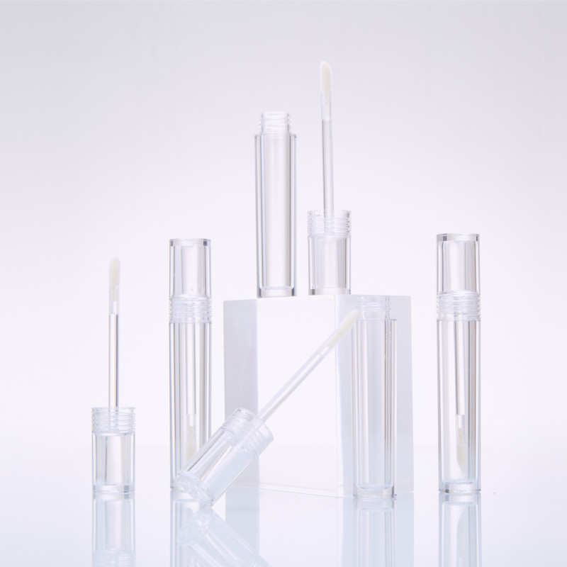 Fully transparent bottle lip glaze empty bottle lipstick empty tube injection transparent lip gloss tube cosmetics tube supply manufacturer wholesale