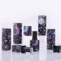 Lipstick tube empty tube lipstick packaging material square 3D printing starry sky series weighted empty shell manufacturer wholesale