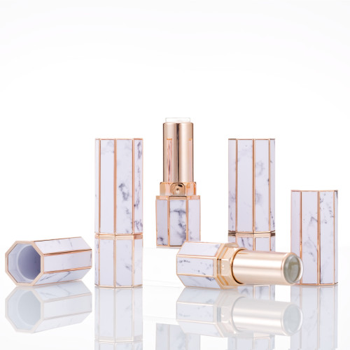 Supply lipstick empty tube fish scale lucky cat marble octagonal 3D lipstick empty tube handmade patch empty tube