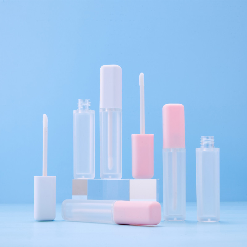 Square matte lip glaze lip gloss tube Rubber paint pink white lip glaze lipstick tube empty bottle capacity 6ml makeup empty bottle