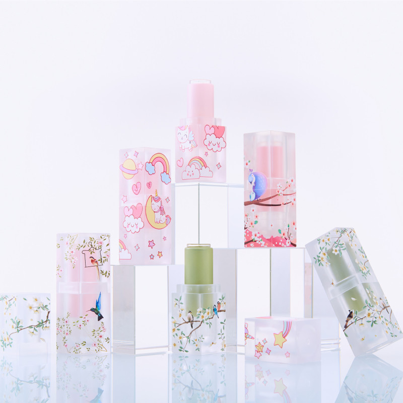 DIY homemade lipstick lipstick tube matte transparent 3D unicorn lipstick tube homemade lipstick shell packaging material