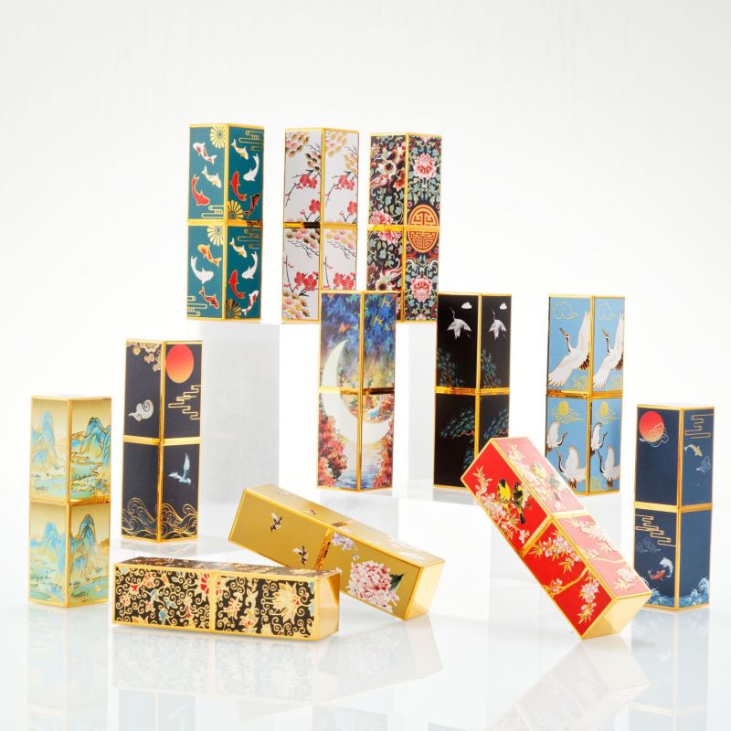Lipstick tube 3D printing Cleopatra pattern lipstick tube palace style oil painting magnetic lipstick tube wholesale