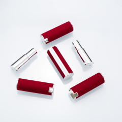 Round lipstick tube empty tube red velvet lambskin lipstick tube DIY homemade lipstick lipstick tube