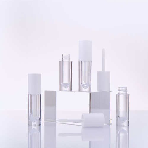 Manufacturers wholesale round lip glaze tube lip glaze empty tube transparent bottle 3ml lipstick empty tube can print logo