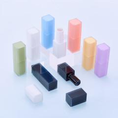 Square inner spray process lipstick tube empty tube packaging material multi-color square lipstick shell can be calibrated