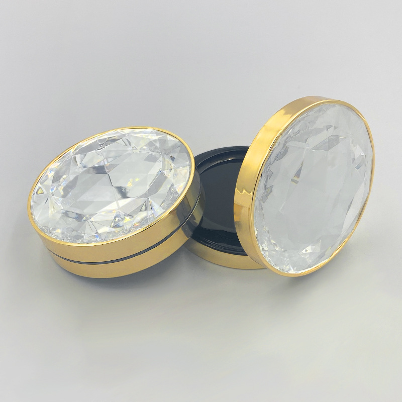 Ultra-thin magnetic buckle round air cushion box Diamond surface fantasy color air cushion bb concealer powder box custom air cushion packaging material