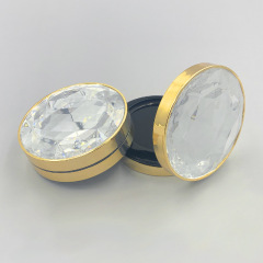 Ultra-thin magnetic buckle round air cushion box Diamond surface fantasy color air cushion bb concealer powder box custom air cushion packaging material