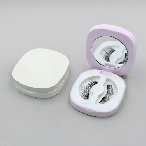 Custom false eyelashes box with mirror, can design LOGO false eyelashes packaging empty box packaging material