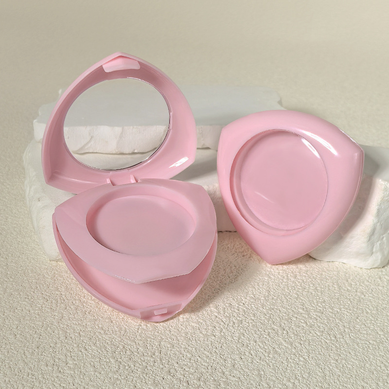 Double layer powder box triangular with skylight blush eye shadow box highlight contour concealer packaging container custom made