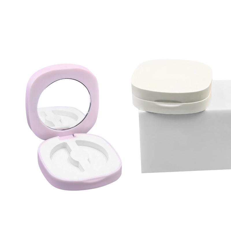Hot-selling eyelash box packaging material single-layer double-grid false eyelash empty box with mirror can be customized