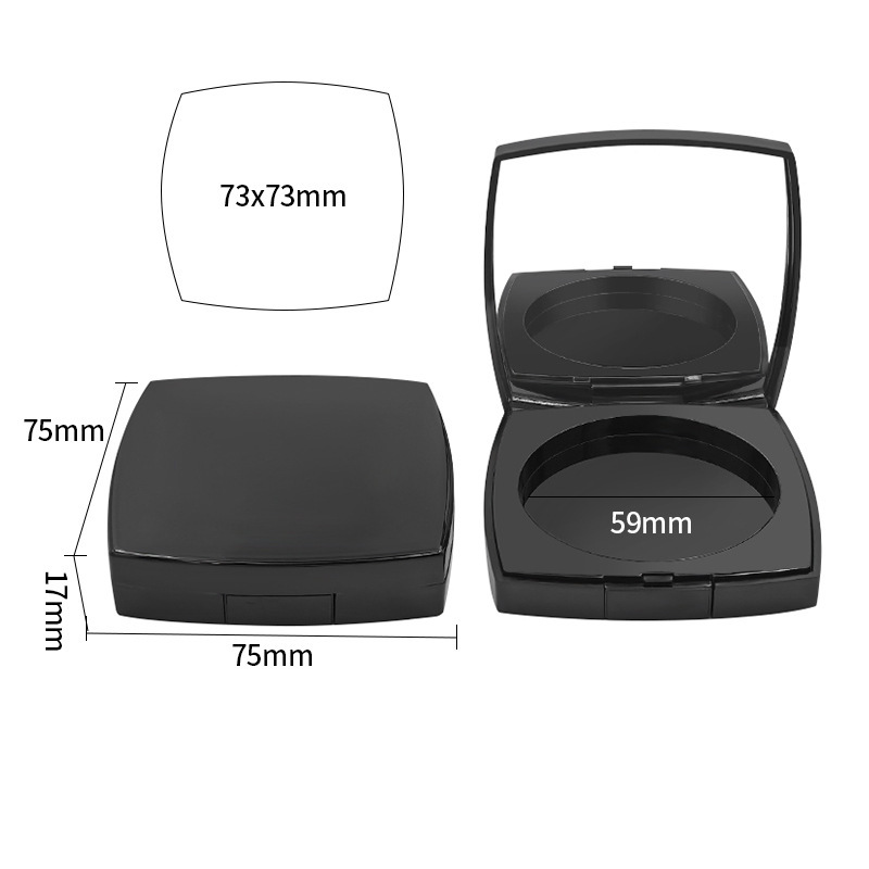 Packaging material powder box square single compartment cosmetics blush contour concealer empty box brand homemade