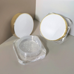 Custom round cover square bottle loose powder plastic box packaging material grid loose powder box empty packaging material
