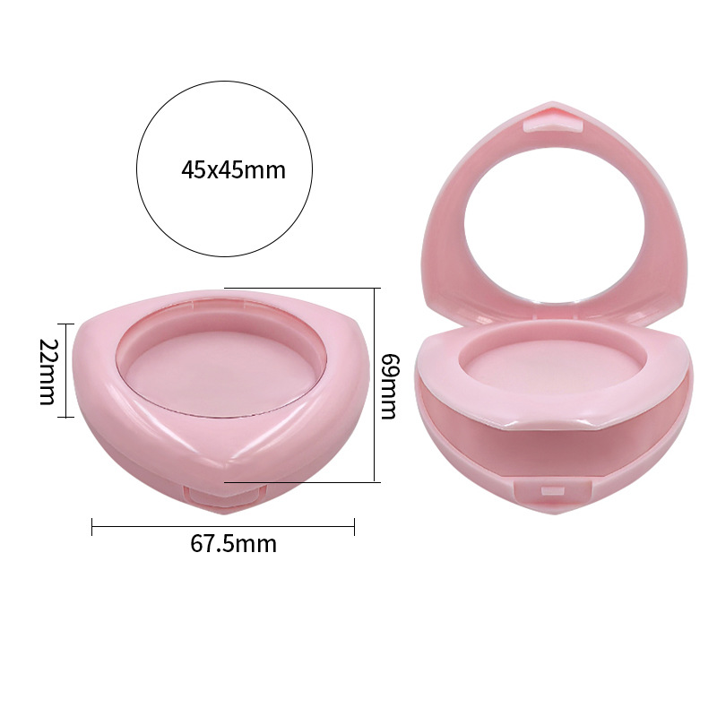 Double layer powder box triangular with skylight blush eye shadow box highlight contour concealer packaging container custom made
