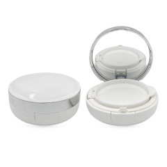 Round curved white silver edge air cushion packaging empty box BB cream packaging box sunscreen packaging