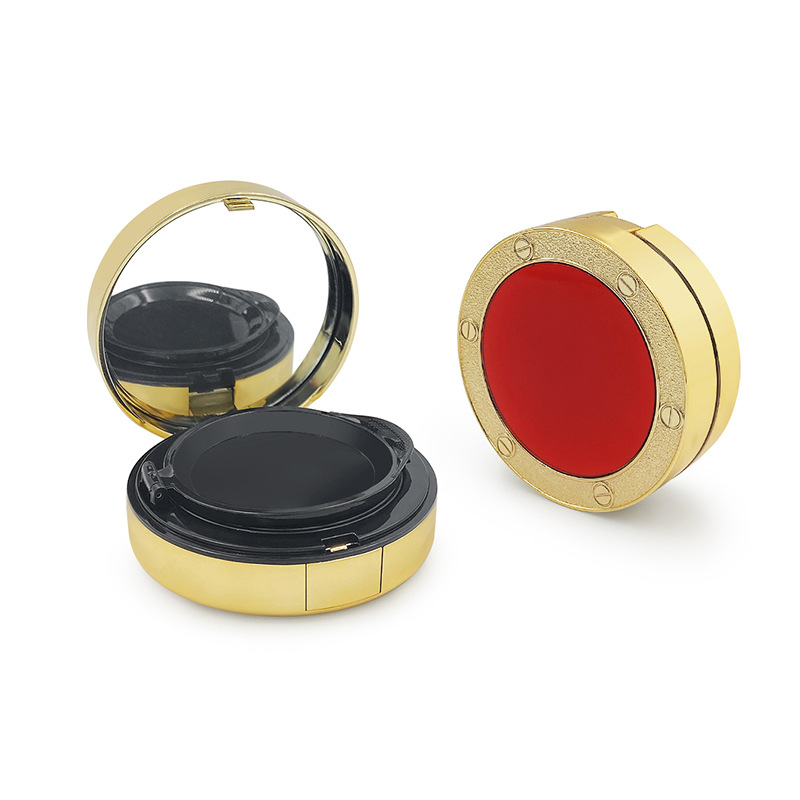 Red top plate gold-plated round air cushion box BB cream foundation liquid packaging box cosmetic packaging container
