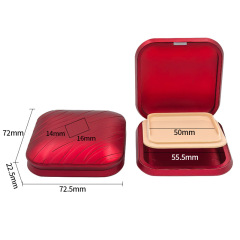 Magnetic double-layer powder box high-gloss blush box packaging material square rounded corner magnetic contour powder blush empty box