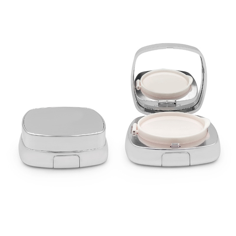 Electroplated silver air cushion box cosmetic packaging material bb cream air cushion packaging box empty box 15g high-definition mirror DIY custom
