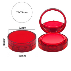 Transparent red air cushion box packaging material BB cream box cosmetic air cushion empty box can be equipped with powder puff sponge