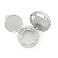 Round curved white silver edge air cushion packaging empty box BB cream packaging box sunscreen packaging