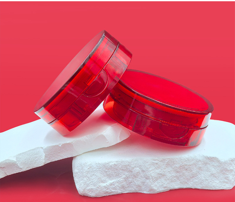 Transparent red air cushion box packaging material BB cream box cosmetic air cushion empty box can be equipped with powder puff sponge