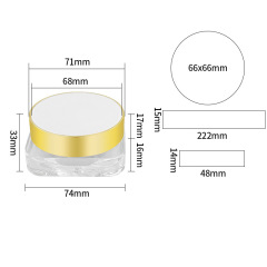 Custom round cover square bottle loose powder plastic box packaging material grid loose powder box empty packaging material