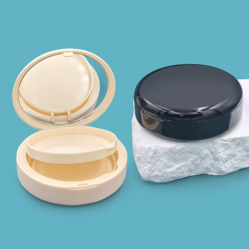 High-end round air cushion box powder box packaging material with mirror contour highlight disc clip-on liquid foundation BB cream box
