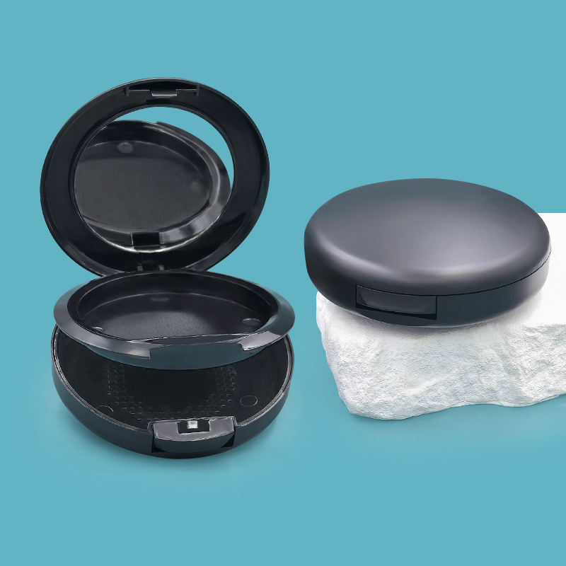 Customized love-shaped flip-top powder box highlight concealer packaging plastic empty box cosmetics packaging