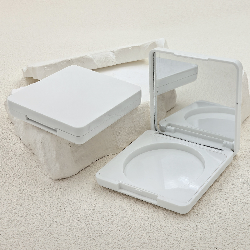 Hot-selling square powder packaging material direct supply flip cover concealer highlight contour blush makeup packaging tray custom made