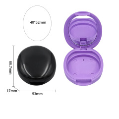 Oval 10g powder box black purple monochrome eye shadow blush highlight powder DIY packaging box makeup packaging material