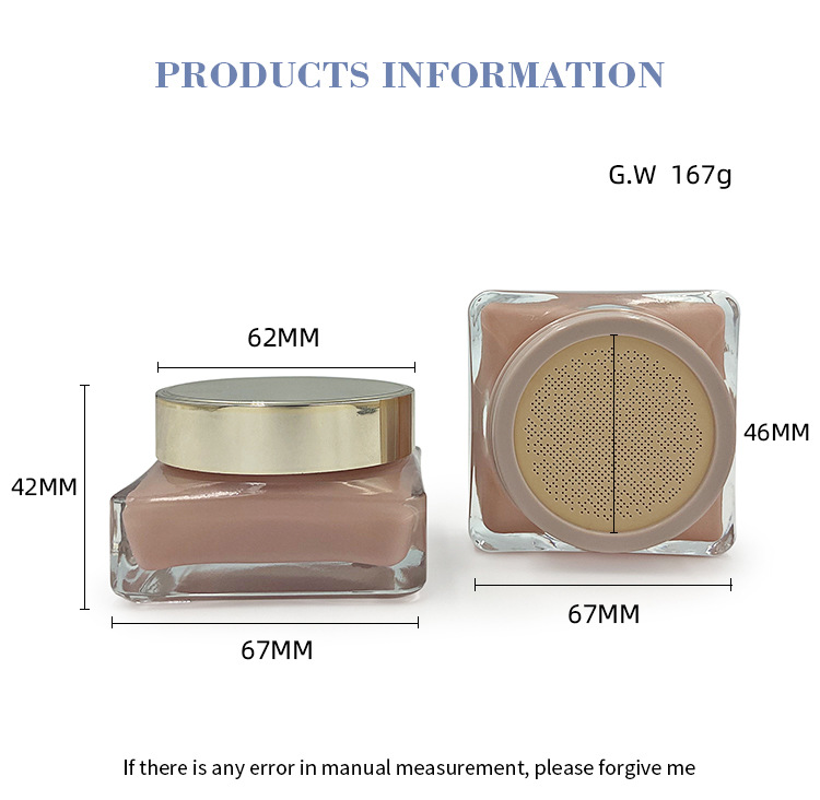Square round cover air cushion empty box 15g liquid foundation BB cream packaging empty box cosmetic packaging container