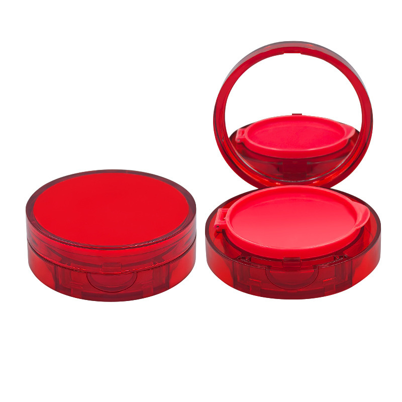 Transparent red air cushion box packaging material BB cream box cosmetic air cushion empty box can be equipped with powder puff sponge