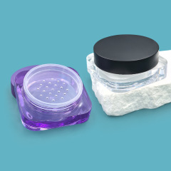 Curved screw cap 10g loose powder box plastic middle grid does not leak powder High gloss powder packaging plastic empty box packaging material