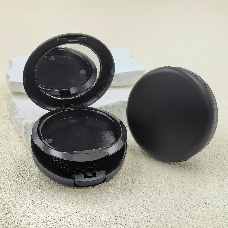 Customized love-shaped flip-top powder box highlight concealer packaging plastic empty box cosmetics packaging