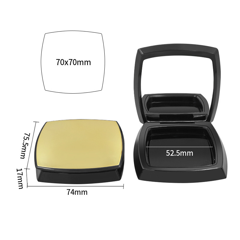 Mirror square powder box brightening highlight contour blush packaging tray cosmetic packaging material customization