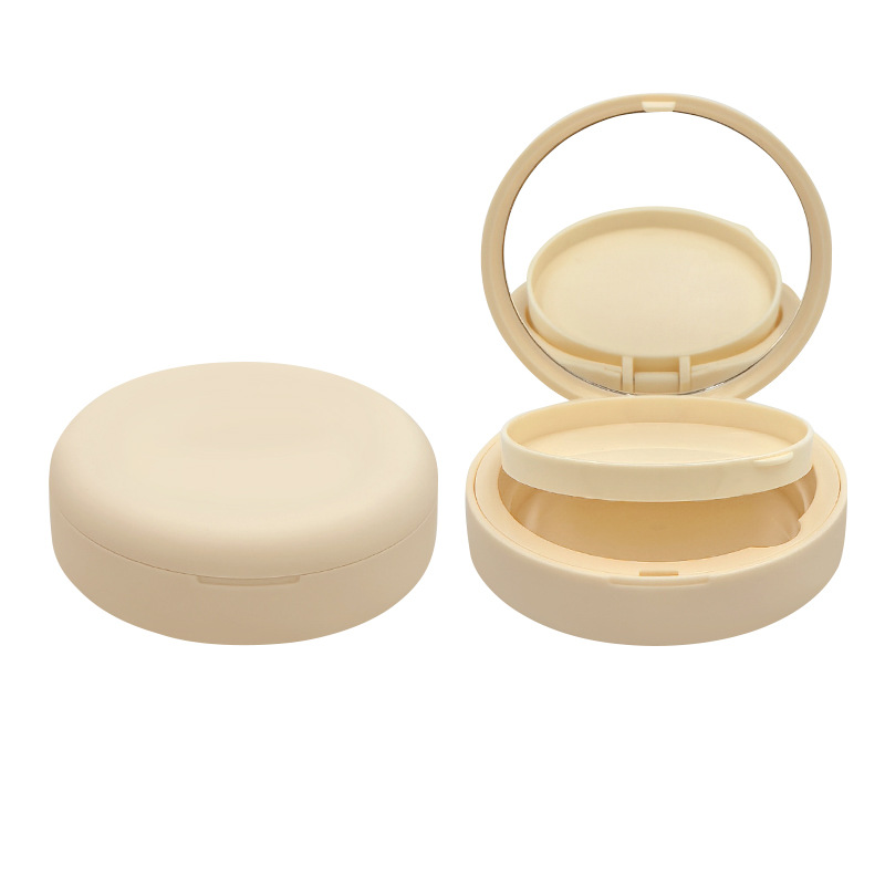 High-end round air cushion box powder box packaging material with mirror contour highlight disc clip-on liquid foundation BB cream box