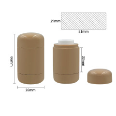 Blush stick 5g powder tube plastic round blush stick lipstick tube lip cheek dual-purpose makeup packaging material
