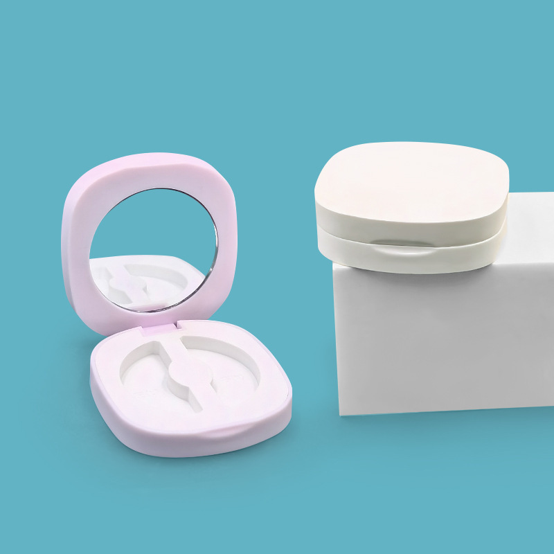 Hot-selling eyelash box packaging material single-layer double-grid false eyelash empty box with mirror can be customized