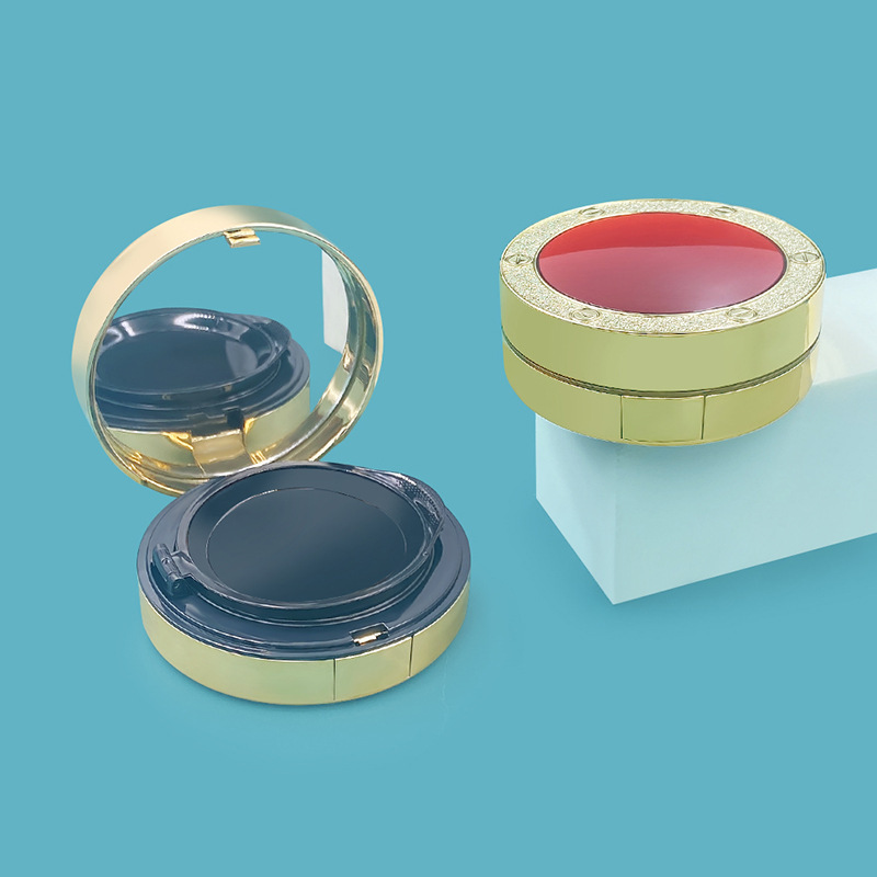 Red top plate gold-plated round air cushion box BB cream foundation liquid packaging box cosmetic packaging container