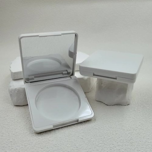 Hot-selling square powder packaging material direct supply flip cover concealer highlight contour blush makeup packaging tray custom made